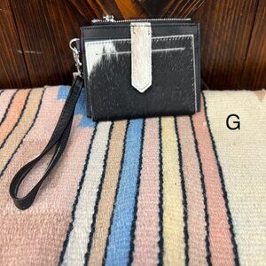 Black Cowhide Wristlet Wallet